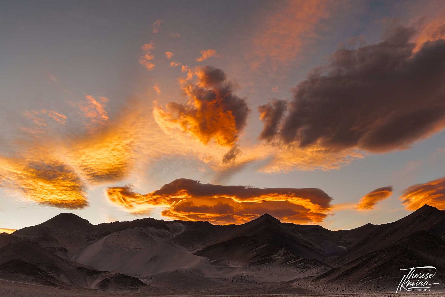 Cloud shapes at sunset